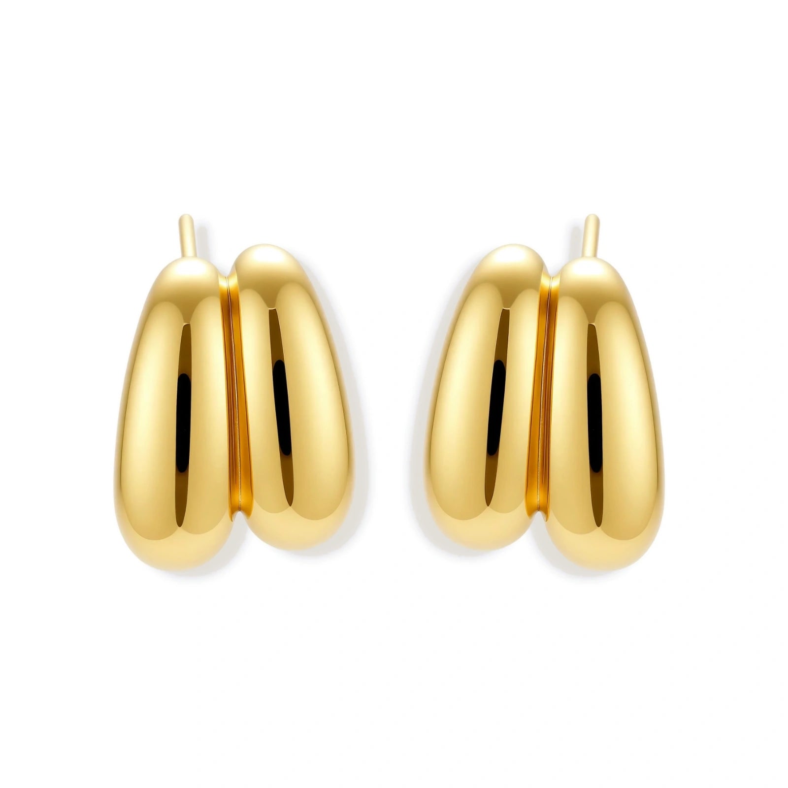 Liquid Gold Sculptural Hoops