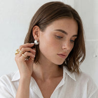 Brushed Silver Studs
