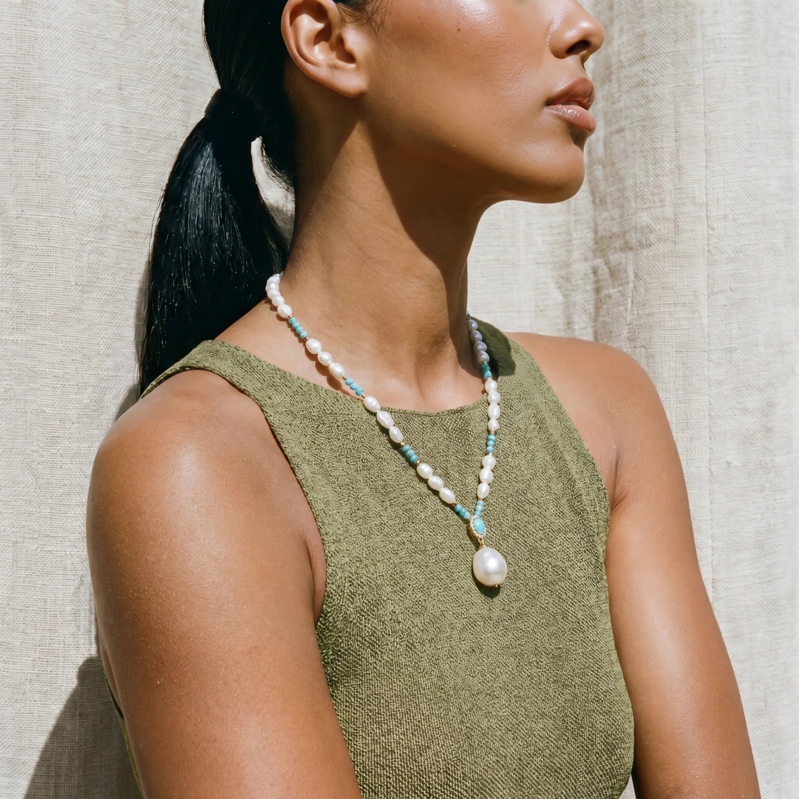 Aqua Bloom Necklace
