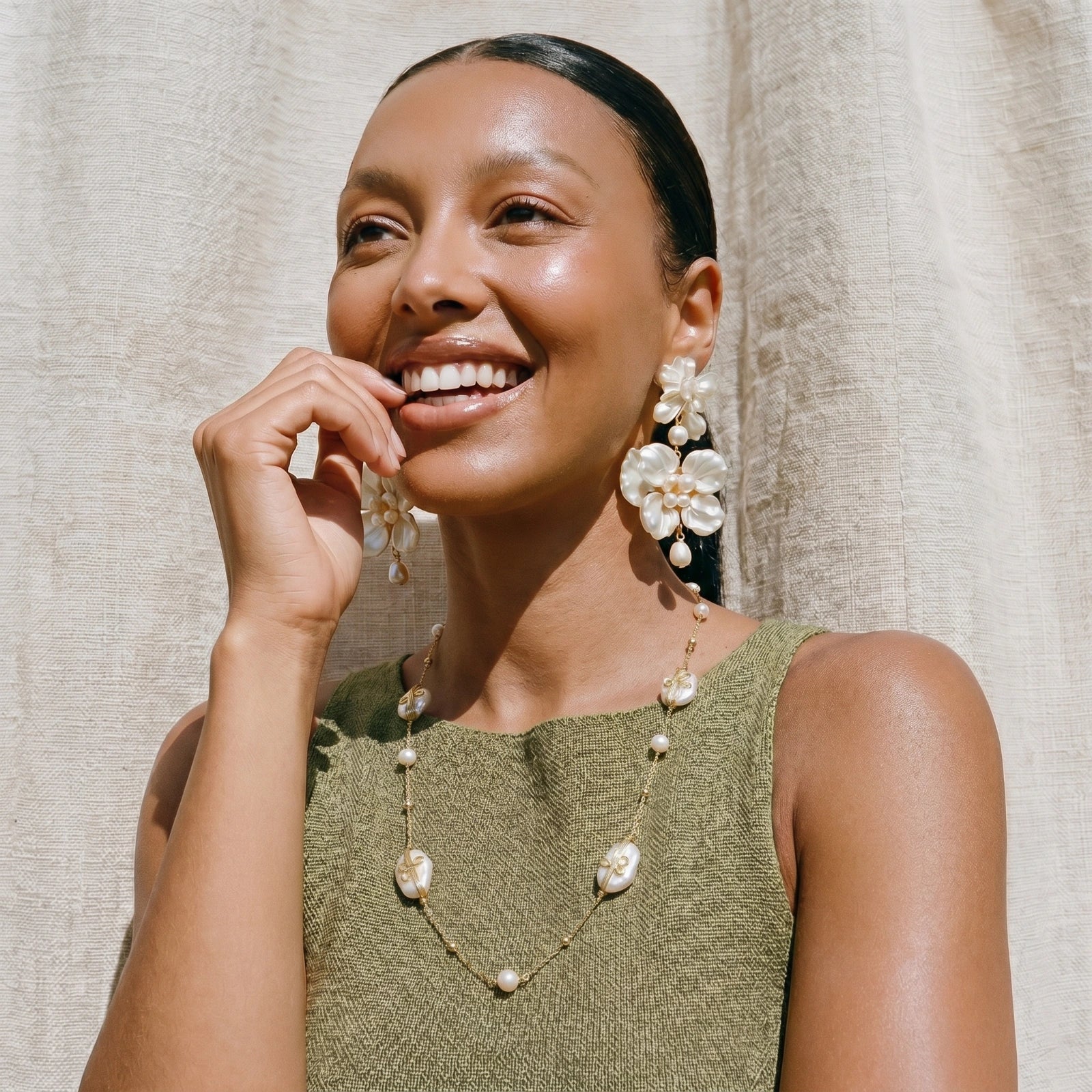 Baroque Pearl Garden Necklace