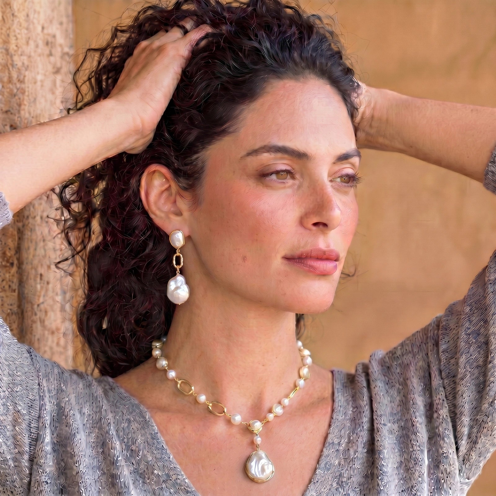 Lumina Pearl Station Necklace