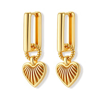 Sunburst Heart Huggie Earrings