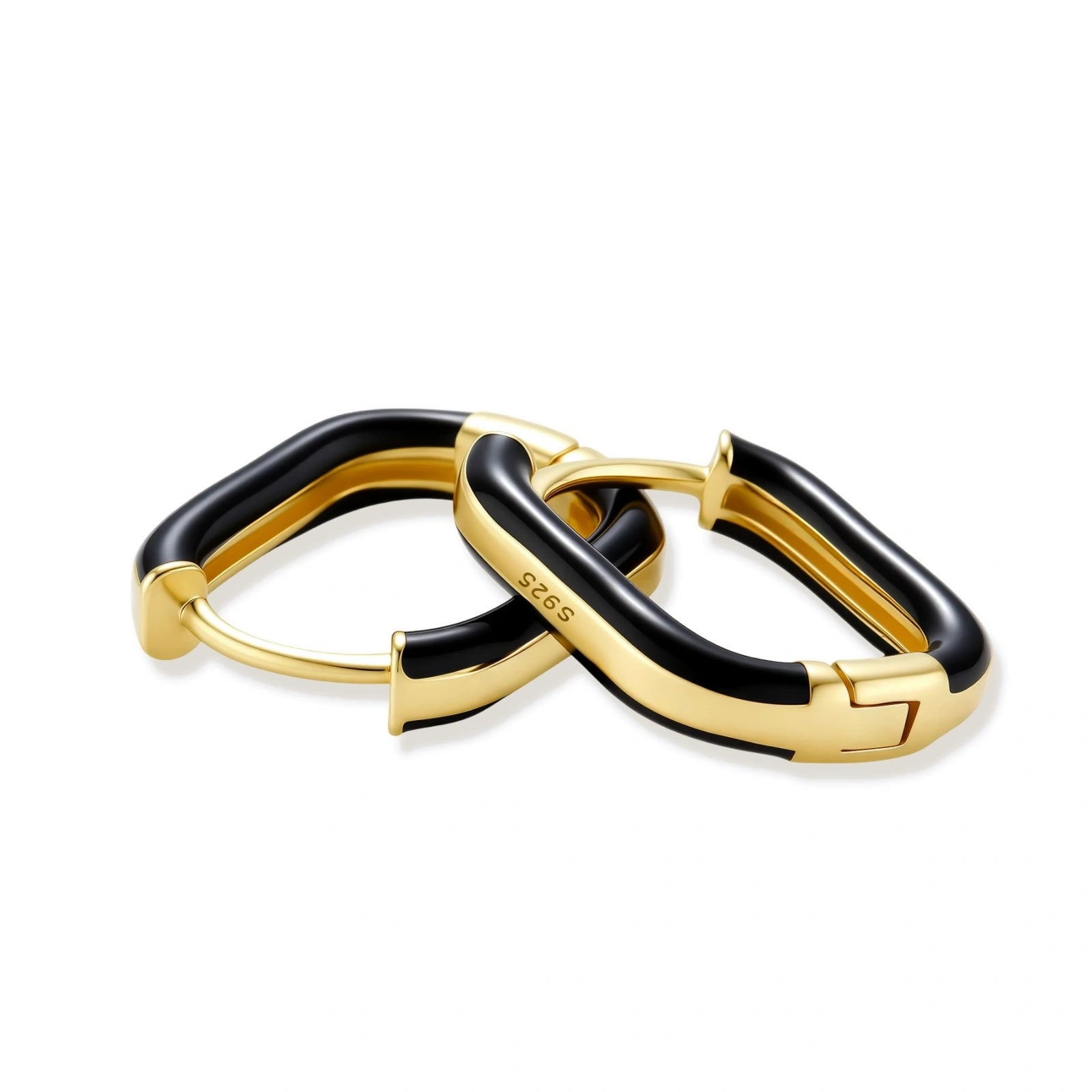Contrast Hoop Earrings