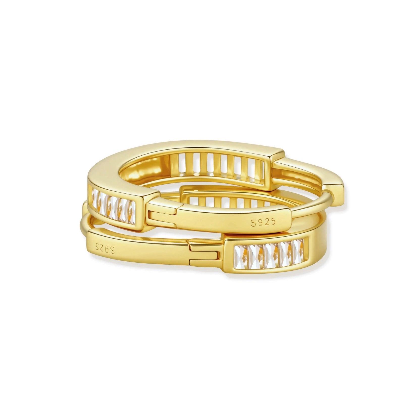 Golden Hour Huggie Hoops