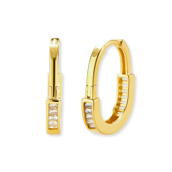 Golden Hour Huggie Hoops