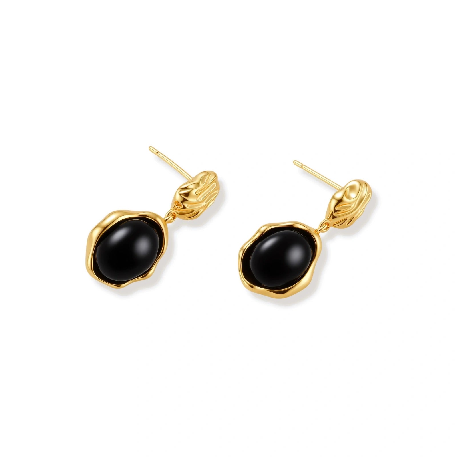 Ripple Drop Agate Earrings