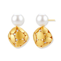 Petal Drop Pearl Earrings