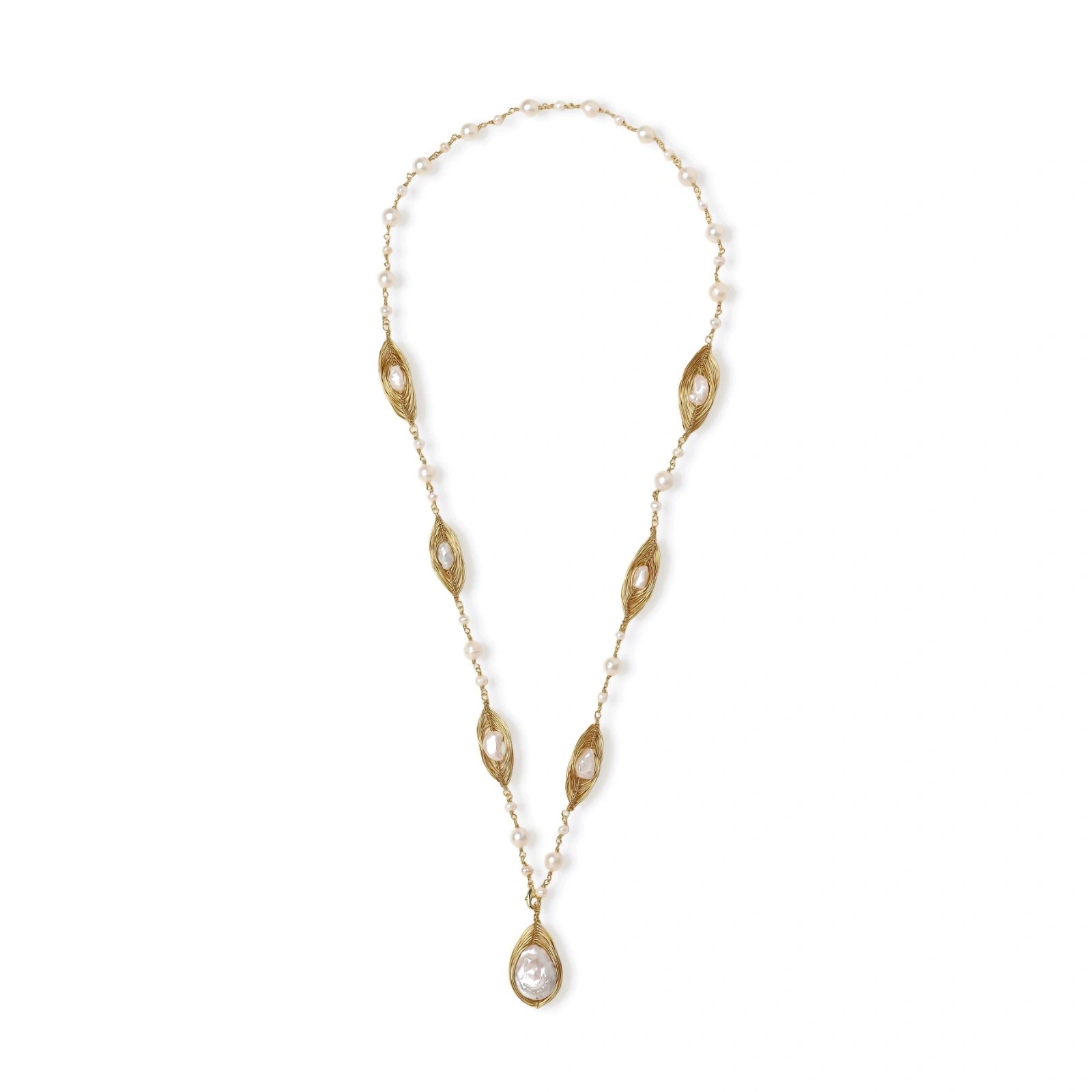 Golden Leaf Baroque Necklace