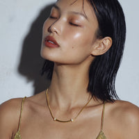 Curved Spark Bar Necklace