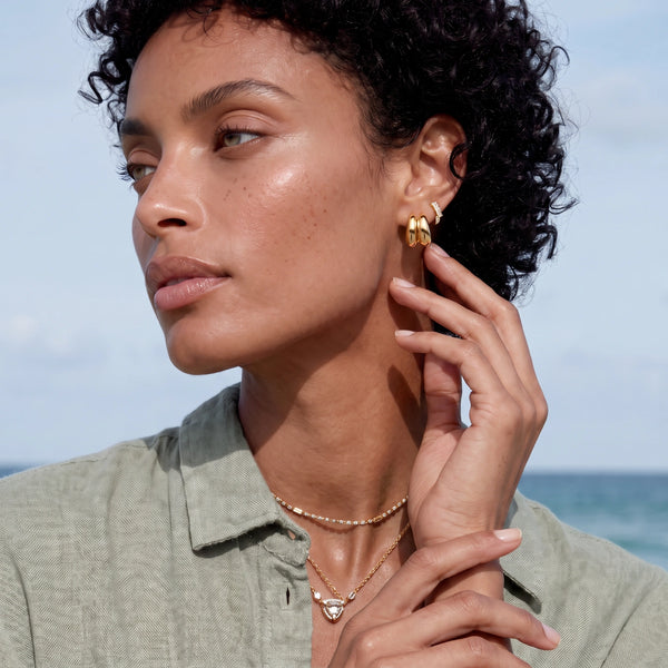 Liquid Gold Sculptural Hoops