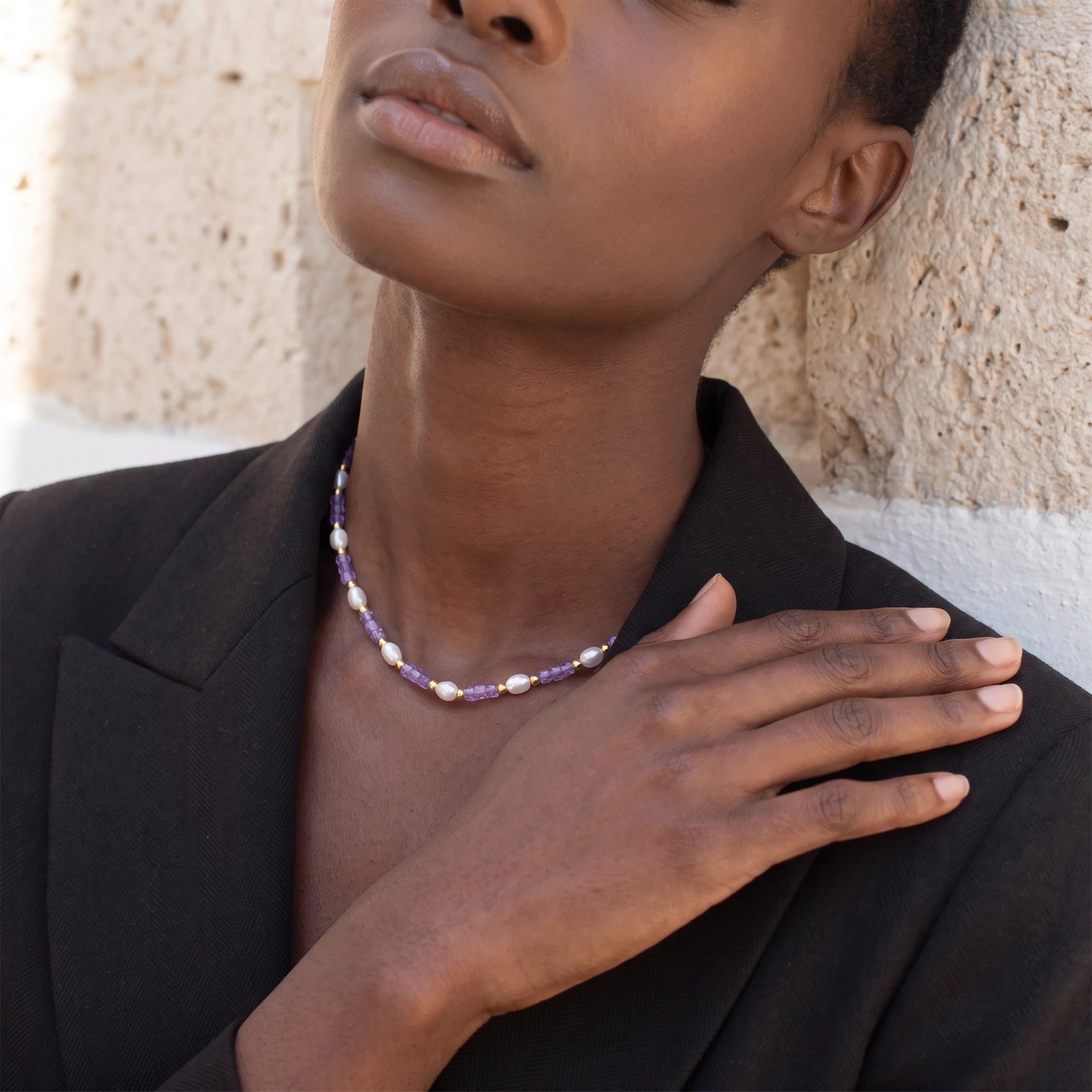 Amethyst Pearl Harmony Necklace