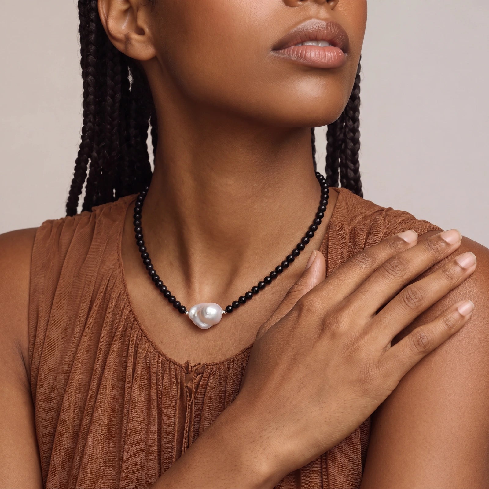 Midnight Pearl Necklace