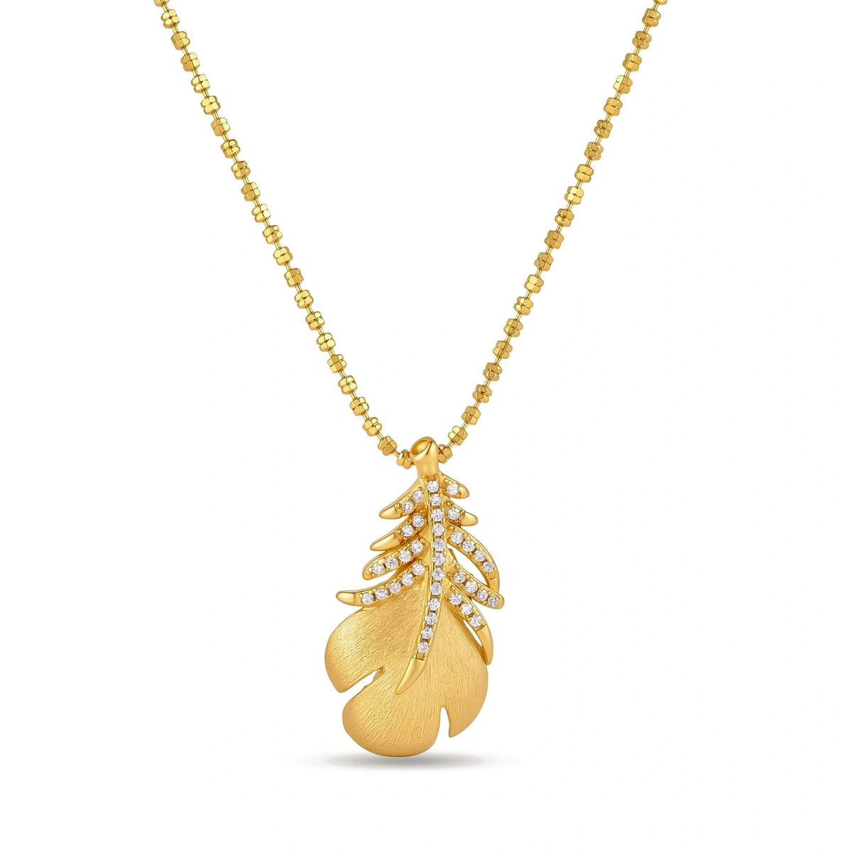 Golden Feather Necklace