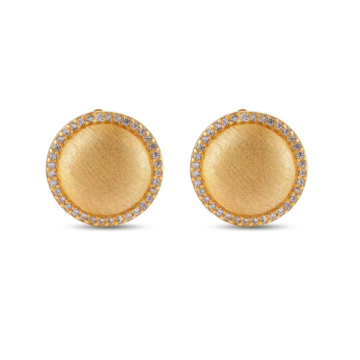 Brushed Gold Dome Studs
