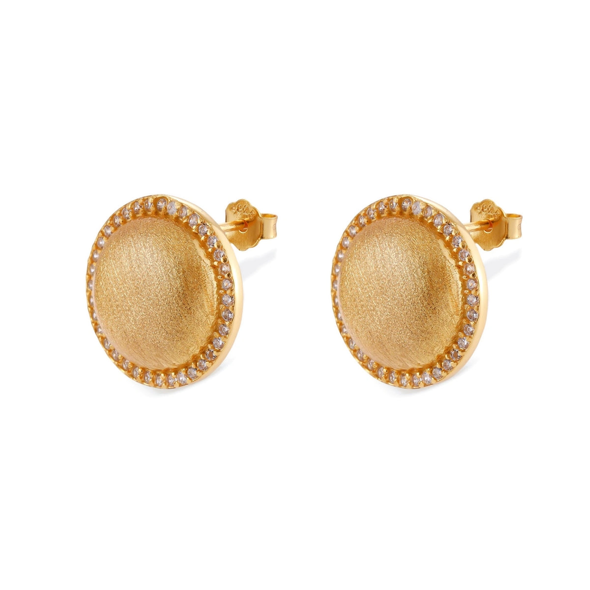 Brushed Gold Dome Studs