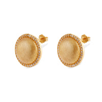 Brushed Gold Dome Studs