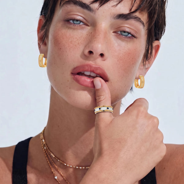 Baroque Huggie Hoops