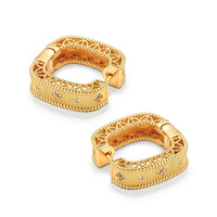 Baroque Huggie Hoops