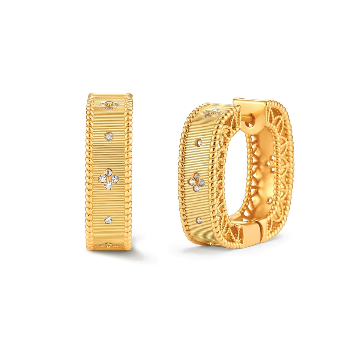 Baroque Huggie Hoops