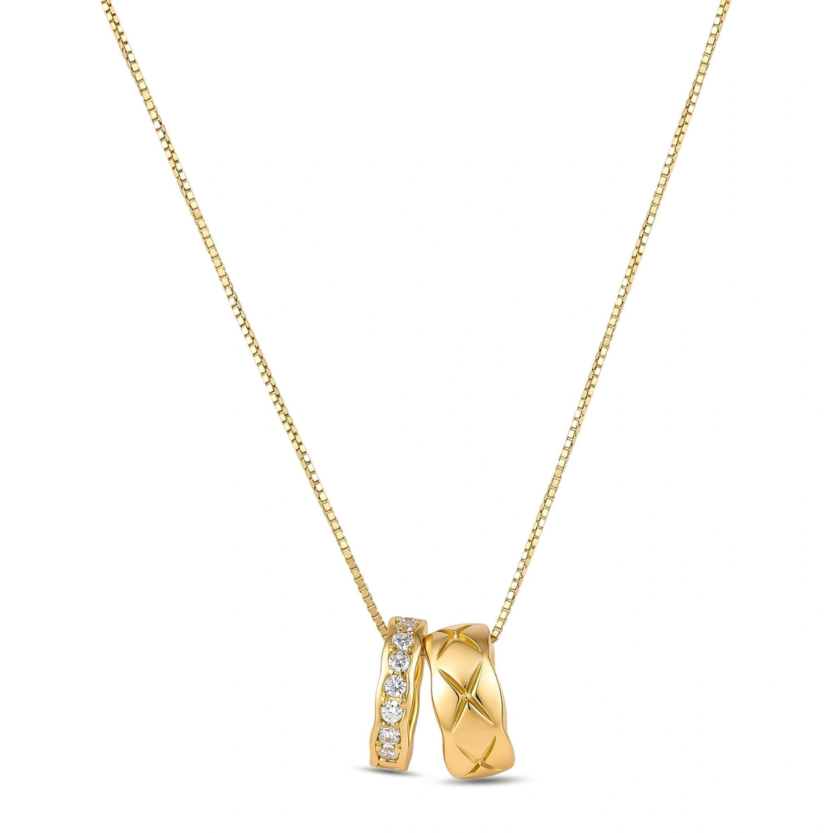 Twin Ring Necklace
