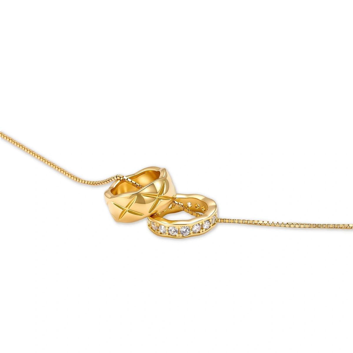 Twin Ring Necklace