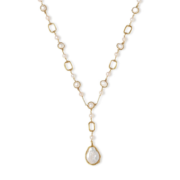 Lumina Pearl Station Necklace