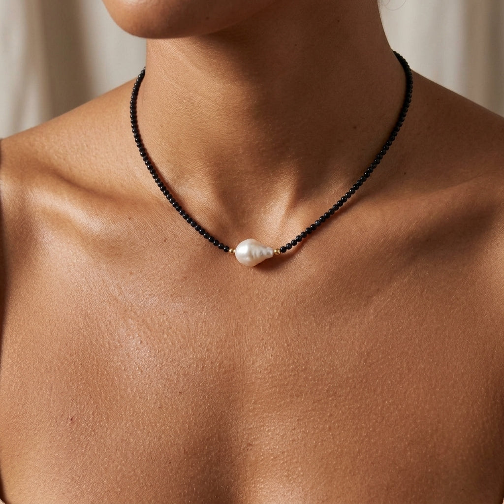 Midnight Pearl Dreams Necklace