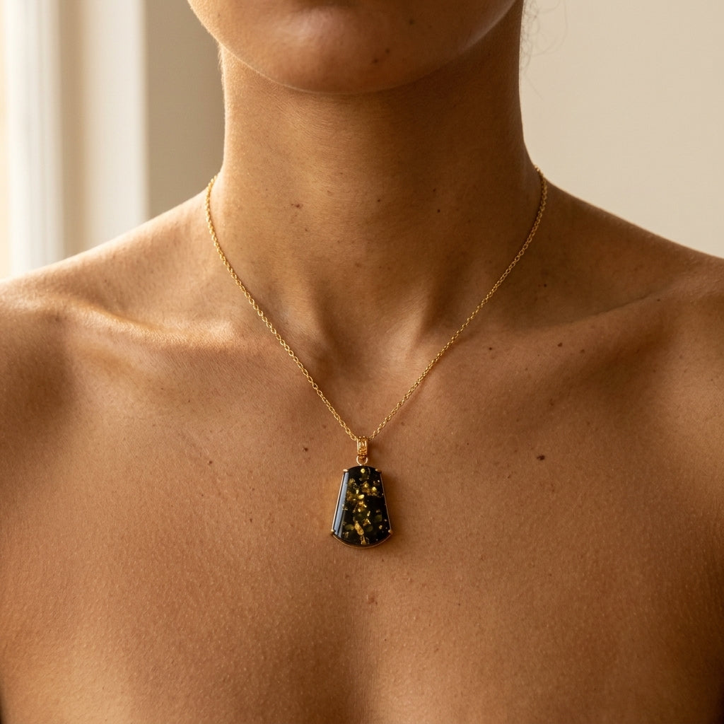 Forest Gold Amber Pendant