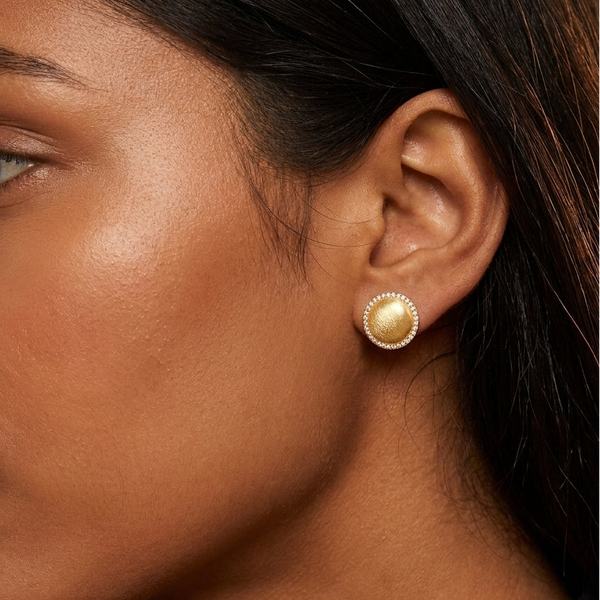 Brushed Gold Dome Studs