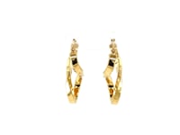 14k Yellow Gold Polished Infinity Shape Drop Earrings